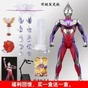 SHF真骨雕超人力霸王發光模型捷德複合形態可動賽羅完據模型