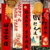  2025新年裝飾品大過蛇年 條幅掛件過年春節商場活動場景布置背景墻喜慶掛飾 可開發票 新年裝飾品 