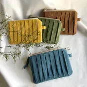 百摺零錢包 / 手工 韓國水洗棉布