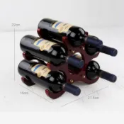【免運】【免運】木質紅酒架擺件家用簡易葡萄酒架客廳裝飾紅酒架置物架酒瓶擺放架
