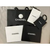 CHANEL 香奈兒|黑色紙袋 珠寶紙袋 緞帶| Chanel chanel |原裝空紙袋|多尺寸