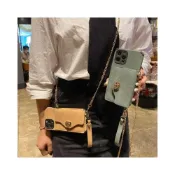(店+)適用蘋果16手機殼網紅iPhone14/12手提包XR斜挎插卡錢包14全包8p MLDD260115YY