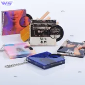 W&S家 【客製化】2025款 壓克力NFC抽拉CD盒 明星應援週邊 黑膠唱片CD迷你專輯掛件周杰倫林俊傑陶喆霉霉薛之謙
