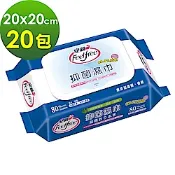 安親 加蓋抑菌濕巾 成人加大濕紙巾 (80抽x20包)