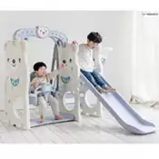 【百利市購物中心】韓國TOY MONARCH 小熊造型多功能可調式鞦韆溜滑梯 CHD-161