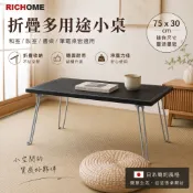 RICHOME 理查皮面折疊桌(PVC皮)(免組裝) 和室桌 摺疊桌 辦公桌 筆電桌 茶几 麻將桌 客廳臥室桌TA221
