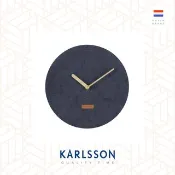 荷蘭Karlsson, Wall clock Corduroy dark blue 燈芯絨布深藍掛鐘