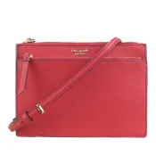 Kate Spade 防刮PVC雙拉斜背包-紅色｜100%原廠真品｜JS Maxx官方旗艦館