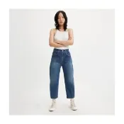 【LEVIS】MADE IN JAPAN MIJ日本製 女款 Barrel復古高腰繭型牛仔褲/深色刷白 熱賣單品 A5889-0001