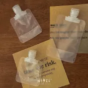 (店+)【晚安雜貨店】旅行用分裝袋の現貨 液體分裝袋 化妝品 乳液 瓶瓶罐罐密封分裝 旅行盥洗 分裝包 wanan/☾…