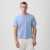 【GAP】成人厚磅短版T恤-灰藍色(715775)