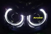 ⚇兵工廠⚇ 燈匠 BWSR 魚眼大燈 HID 光圈 LED 鹵素 雙魚眼 大燈 雙遠近 魚眼 改裝 白光 黃金光 一代