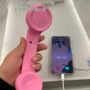 📞Type-c復古電話聽筒📞免運 耳機耳麥話筒 蘋果15 Type-c直插手機電話C口外接聽筒 電話接聽筒 搞怪电话