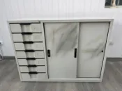【中古傢俱推薦】二手家電買賣 宏品二手家具 C5112121*7抽辦公文件鐵櫃* 辦公家具 OA鐵櫃 辦公桌 辦公椅 白