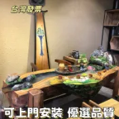 【全臺可上門安裝 宅配到家】香樟木實木茶桌用小茶臺會所會客泡茶桌新中式循環流水養魚茶幾 MO8H