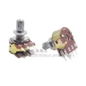 WH148雙聯電位器B50K 50K 功放音量調音調速 柄長15MM 6腳/六腳 210-04254