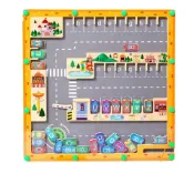 (店+)🌟全館現貨❤️愛卡樂賣場❤️字母停車場   迷宮遊戲  字母配對(木製玩具)