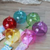 【手繪彩繪】風鈴 透明玻璃風鈴 日式風鈴 陽臺裝飾 創意DIY材料包 幼兒園美術活動 手工材料 治癒系掛飾