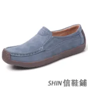 韓版麂皮女生懶人鞋 大尺碼女鞋 時尚軟面防滑莫卡辛鞋 7色入日系透氣休閒鞋 彈力百搭款素面樂福鞋 日常便鞋 平底鞋 現貨