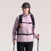 【The North Face】北面女款粉色保暖立領抓絨外套｜8FJU0SO