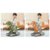 【台灣現貨】特大號恐龍噴霧音效玩具滑行車平衡滑步霸王龍暴龍好市多同款兒童會走可坐騎男童電動聲光學步車禮物男孩