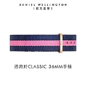 Daniel Wellington DW 錶帶 Classic Winchester 18mm粉藍織紋錶帶-玫瑰金 DW00200033