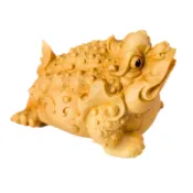 金蟾黃楊木把件-三腳蟾蜍招財木雕家居擺件74ap14【獨家進口】【米蘭精品】