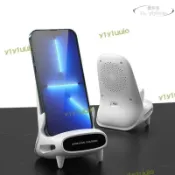 萬物優選鋪 快速出貨 千人收藏【品質認證】15w快充手機無線充電器磁吸雙模式萬能通用立體手機快充支架桌面支架充電座迷你小巧可攜式創意椅子擴音底座