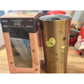 *黑頭小羊雜貨小舖*日本帶回zakka～skater宮崎駿龍貓totoro金色不鏽鋼保溫保冷杯（400ml)