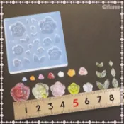 ✿粉紅豬✿～【日本製】C-635 UV膠模具 黏土模具~薔薇花