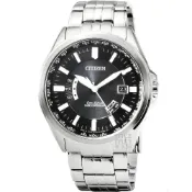 (店+)【CITIZEN 星辰】【柒號本舖】CITIZEN星辰ECO-DRIVE藍寶石光動能電波錶-黑 / CB0011-69E