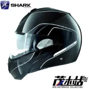 ❖茂木站 MTG❖ 法國 SHARK EVOLINE PRO CARBON 可樂帽 內墨片 下巴可掀。CARBON 黑銀