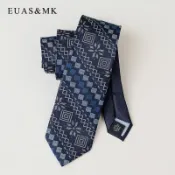 協貿國際日用品生活11館 BOSS老板 高檔刺繡 韓版真絲花紋領帶男7cm歐美復古流行 送禮盒裝
