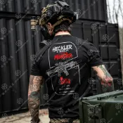 全新 Heckler & Koch G39 HK433/HK437 槍紋軍迷男士 T 恤 100% 棉寬鬆街頭硬漢短袖 