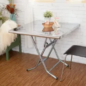 (店+)【kihome 奇町美居】萬用不鏽鋼折疊收納桌-3X3尺