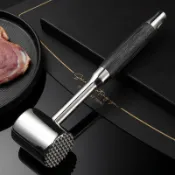 304不銹鋼 實木柄 家用鬆肉錘 牛排嫩肉 廚房工具 敲牛排專用錘