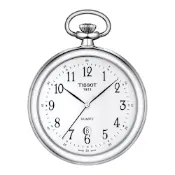 TISSOT 天梭 官方授權 Lepine T82.6.550.12 經典石英懷錶(附鍊) 開學換新季 送禮推薦-白x銀/49mm T82655012