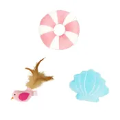 (店+)【超凝小姐】造型貓草包玩具 麵包造型 貝殼造型 貓薄荷玩具 小鳥玩具 貓草玩具