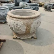 魚缸青石花崗巖大缸石雕門海荷花庭院石缸戶外石花盆仿古水缸養魚sq16