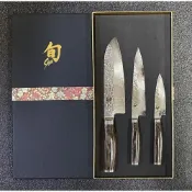 (店+)【KAI 貝印】「工具家達人」 日本製 旬 廚刀禮盒尊榮系列3件組 TDMS0310 三德刀 水果刀 菜刀 料理刀