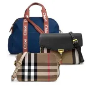 【Chloe’ 蔻依】兩用媽媽包 x BURBERRY 經典相機包/郵差包(款式任選)