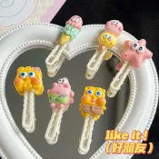 髮飾 單個新款海綿寶寶波浪夾ins少女心卡通派大星劉海夾日韓學生發夾 髮圈