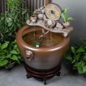 瑞祥陶瓷魚缸循環流水古法養魚生態造景大型水缸落地魚缸庭院復古大缸cashin666