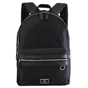 BALLY NYGEL 經典LOGO輕量尼龍拉鍊休閒後背包(黑)