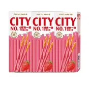 【有田製果】城市一族棒狀餅乾 CITY 25gx3入(草莓口味)