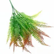 人造蕨類植物灌木花束,真實觸感人造植物裝飾與龜背竹金箔,小盆栽