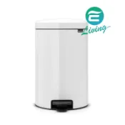 易生活ELiving BRABANTIA PEDAL BIN NEWICON 白色 時尚腳踏式垃圾桶 3L #112126