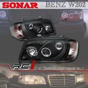 RC HID LED專賣店 BENZ W202 1996-2000年 魚眼大燈 外銷精品 台灣SONAR製