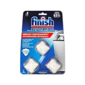 英國FINISH-強效除殘留油污水垢清新消臭洗碗機體專用清潔錠3入/盒(餐廚碗盤餐具廚房家電除臭洗滌塊