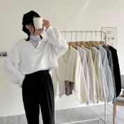 (店+)【FEE BABY】質感超好軟糯襯衫翻領絨毛上衣 polo領毛絨絨柔軟親膚針織衫 軟料毛針織衫 翻領polo衫 翻領毛衣 燕麥色 布朗棕色 杏色 銀紫色 深灰色 黑色 淺灰色 白色 雲粉色